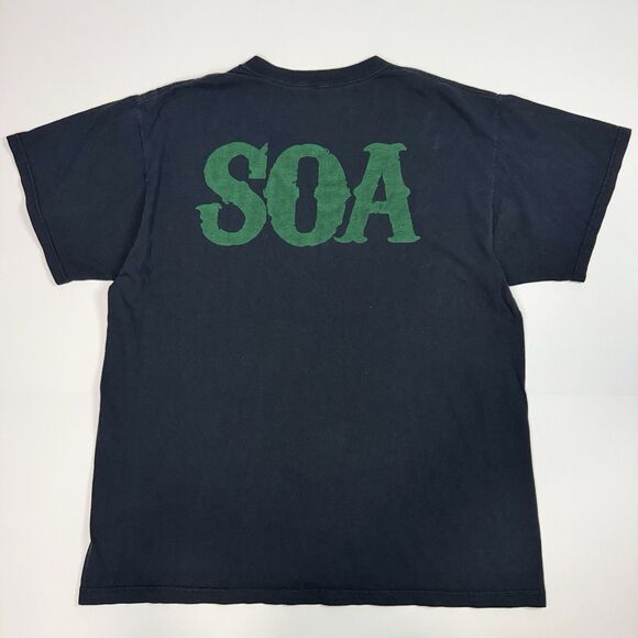 Sons of Anarchy Men’s Ireland Skull T-Shirt Size L Black Officially Licensed Y2K - Picture 2 of 6